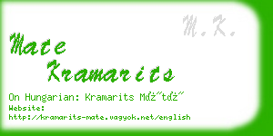 mate kramarits business card